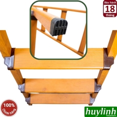 Thang nhôm chữ A Nikawa NKD-04 NEW - 4 bậc - cao 100cm - màu vân gỗ