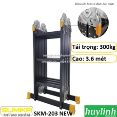 Thang nhôm gấp 4 đoạn 3 bậc Sumika SKM-203 NEW - 3.6 mét