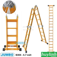 Thang nhôm gấp 4 đoạn Jumbo B304 - 4.7 mét