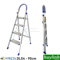 Thang nhôm ghế bản lớn Nikita NKT-DL04 - 4 bậc - 90cm