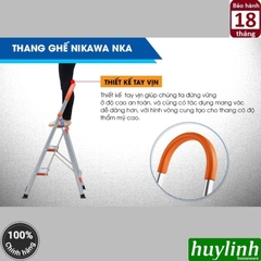 Thang nhôm ghế Nikawa NKA-03 - 3 bậc - 75cm
