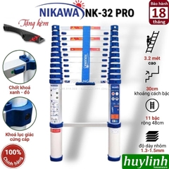 Thang nhôm rút đơn Nikawa NK-32 PRO - 3.2 mét - New 2021