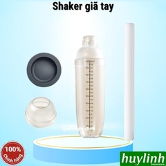 Bộ Shaker nhựa - trà chanh giã tay 700ml - 1000ml - Shaker 4 mảnh