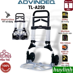 Xe kéo đẩy hàng 2 bánh gấp gọn Advindeq TL-A250 - Tải trọng 250kg