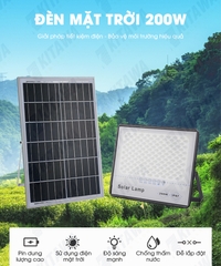 Đèn pha năng lượng mặt trời chống chói 200W KITAWA DP5200