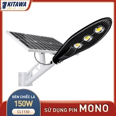 Đèn Đường Năng Lượng Mặt Trời Hình Chiếc Lá 150W CL1150 - Tấm Pin Mono