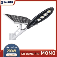Đèn Đường Năng Lượng Mặt Trời Hình Chiếc Lá 200W CL1200 - Tấm Pin Mono