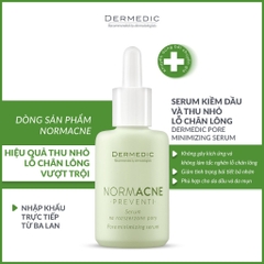 Serum kiềm dầu se khít lỗ chân lông cho da dầu Dermedic Normacne Preventi Widened Pores Serum 30ml