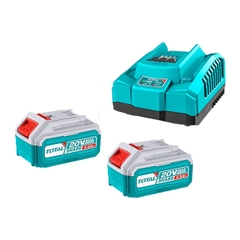 Bộ 2 Pin 20V 4.0Ah Và Sạc Nhanh 4A Total TFBCPK1424