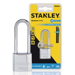 Ổ Khóa Stanley Chrome Trắng, Càng Dài 30,40,50mm - S742-015