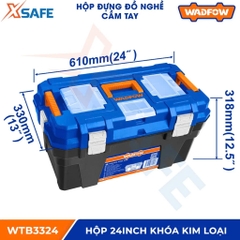 Hộp đựng đồ nghề WADFOW kích thước 13-24inch Thùng dụng cụ nhựa PP cứng cáp chịu lực tốt độ bền cao, nhiều ngăn tiện lợi