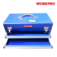 Hộp công cụ 2 ngăn, bẳng sắt, kích thước 46x24x22cm Workpro - WP282005