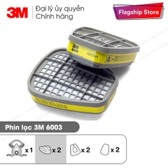 MẶT NẠ 3M 6200 + PHIN 6001 + 1 CẶP NẮP + 1 CẶP BÔNG