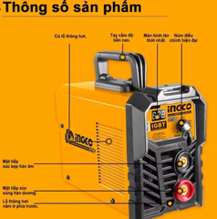 Máy hàn điện tử 130A Ingco - ING-MMA1302 màu vàng