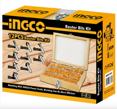 Bộ 12 mũi phay gỗ INGCO AKRT1201 chính hãng