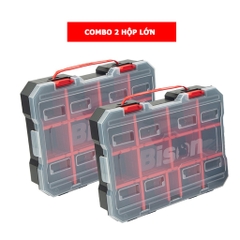 Hộp đựng linh kiện 3 trong 1 Bison chống nước chuẩn IP54, nhựa cao cấp chống chịu va đập, chống bụi, có thể liên kết