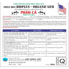 Phân bón BIOPLUS - ORGANIC GEM ( PHÂN CÁ )