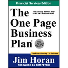 The One Page Business Plan, Financial Services Edition