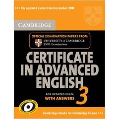 Cambridge Certificate in Advanced English 3 for Updated Exam Self-study Pack (Student's Book with answers and Audio CDs (2)): Examination Papers from ... ESOL Examinations