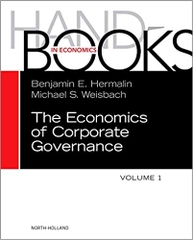The Handbook of the Economics of Corporate Governance, Volume 1 (Handbooks in Economics)