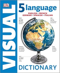 5 Language Visual Dictionary: English, French, German, Spanish, Italian