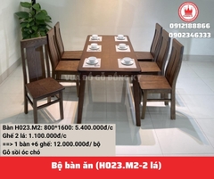 Bàn ăn gỗ sồi nga H023