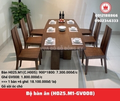 Bàn ăn gỗ sồi nga H025