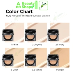 Phấn Nước Clio Kill Cover The New Founwear Cushion SPF50+ PA+++ (1 hộp + 1 lõi)