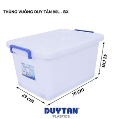 THÙNG VUÔNG 90 LÍT Bánh xe DUY TÂN