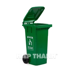 Thùng rác 120 lít màu rêu 3 sao nhựa hiệp thành