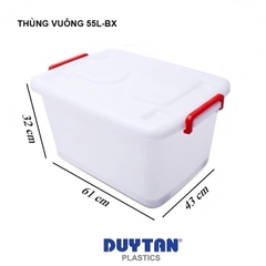 THÙNG VUÔNG 55 LÍT Bánh xe DUY TÂN