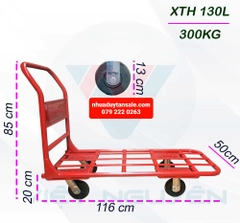 XE ĐẨY HÀNG TAY CỐ ĐỊNH PHONG THẠNH XTH 130L SÀN HỞ LỚN TẢI TRỌNG 300KG