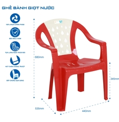 Ghế nhựa bành giọt nước Qui Phúc