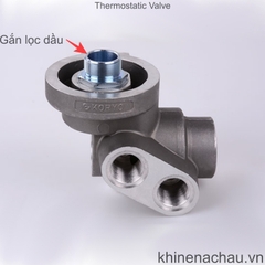 Thermostatic Valve liền đế lọc dầu may nen khi Han quoc