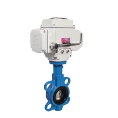 Van bướm điều khiển điện thân gang gioăng cao su EPDM