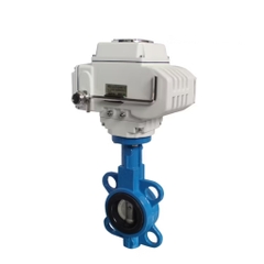 Van bướm điều khiển điện thân gang gioăng cao su EPDM