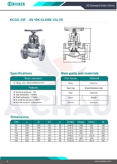 Van cầu gang lắp bích Wooken KCGG-10F