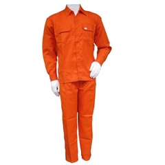 Quần áo bảo hộ vải kaki Nam Định Loại 1 mầu cam