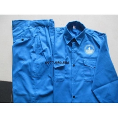 Quần áo công nhân màu xanh dương