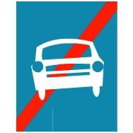 Biển báo số 404a - Hết Đường dành cho ô tô
