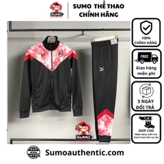 Bộ Thể Thao Puma Màu Đen Đỏ-ACM Iconic MCS Men's Football Tracksuit-765083-01/765085-01