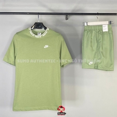 Bộ Thể Thao Nike Màu Xanh Lá - Nike Club Short Sleeve Tops - FB7310-386/AR2383-386