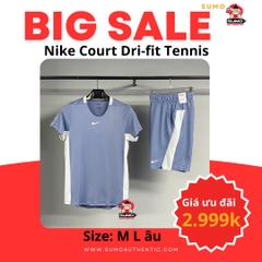 Bộ Thể Thao Nike Màu Trắng Xám- NikeCourt Dri-FIT Advantage Tennis Top -DD8317-493/CV2545-493