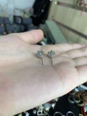 BTM001 Bông tai Moissanite 1 carat ngôi sao sáu cánh