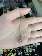 VCM003 Vòng cổ Moissanite 1 carat ngôi sao 6 cánh dây bạc 45cm