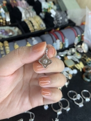 VCM001 Mặt vòng cổ cỏ 4 lá đá Moissanite 1 Carat