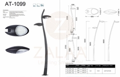 Cột Đèn Trang Trí Sân Vườn Công Viên hiện đại mã số ZAT-1099