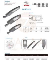 Đèn Đường LED OEM Philips Meanwell 100W, 120W, 150W, 200W Mã sản phẩm GG-STL018 ZALAA