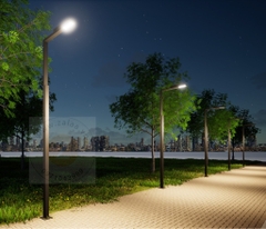 Cột đèn trang trí cảnh quan thiết kế theo Concept dự án cao 4-6m
