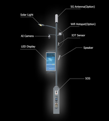 Cột Đèn Trang Trí Thông Minh Tích hợp đa chức năng cho Smart City